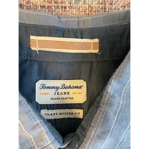 Tommy Bahama Men's Island Modern Fit Button Down Shirts Long Sleeve Gray - Picture 5 of 8